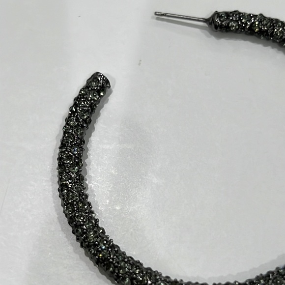 Bcbg sparkly black hoops - Picture 9 of 10